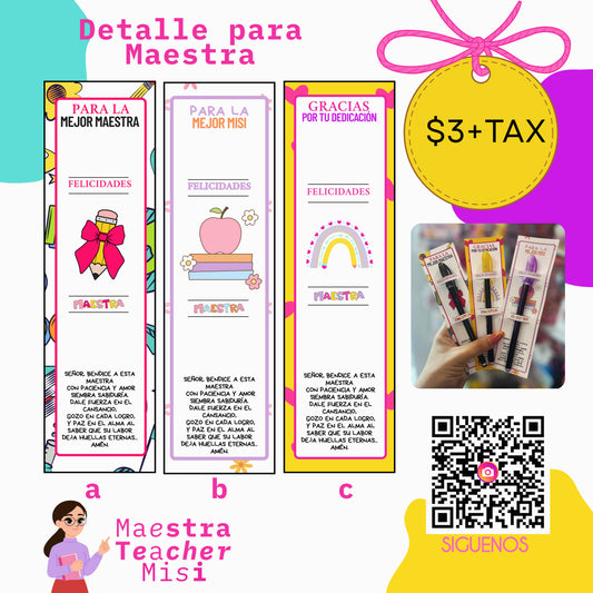 Boligrafo para Maestra